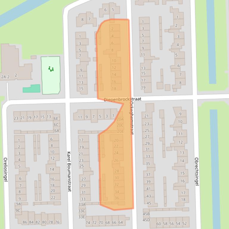 Kaart van postcodegebied 5262HR.