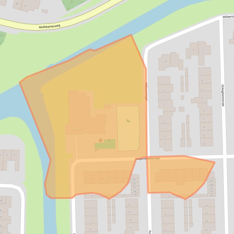 Kaart van postcodegebied 5262HT.