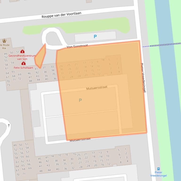 Kaart van postcodegebied 5262HW.