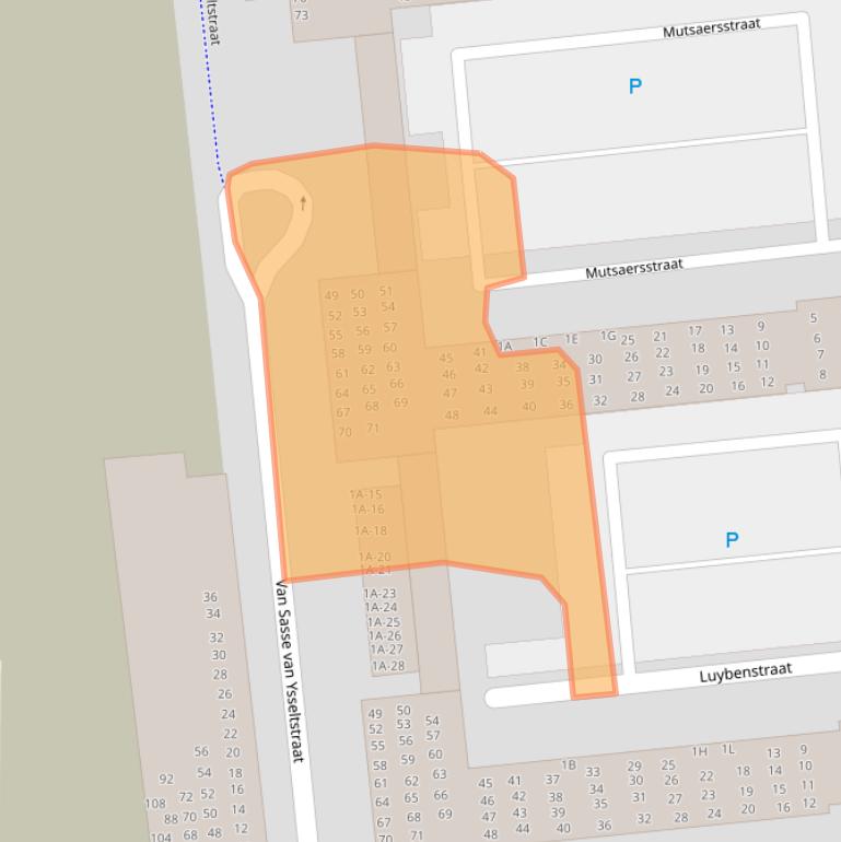 Kaart van postcodegebied 5262JB.