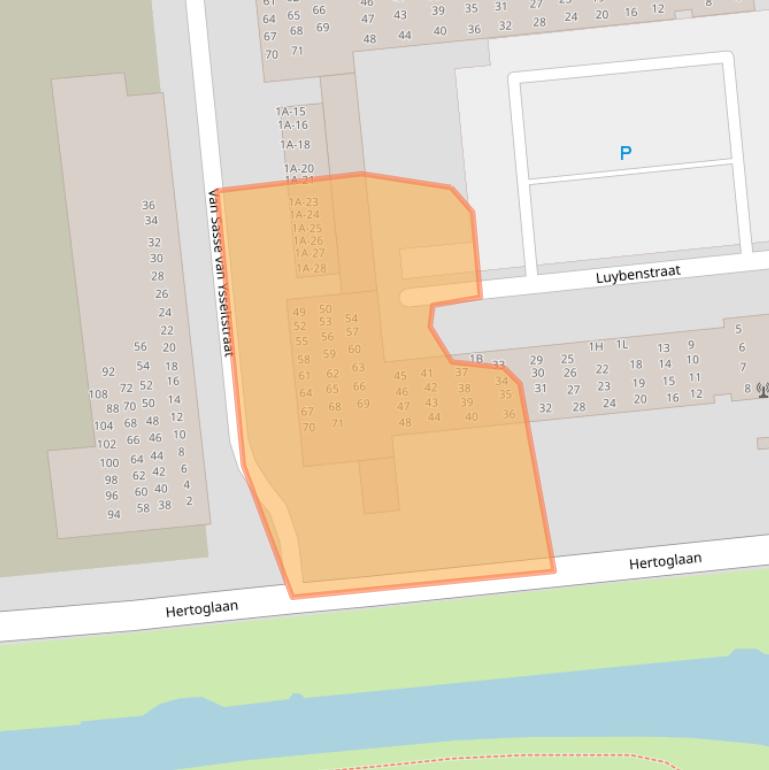 Kaart van postcodegebied 5262JD.