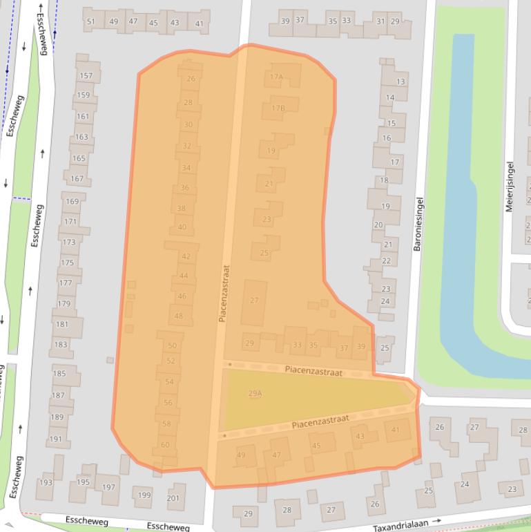 Kaart van postcodegebied 5262JG.