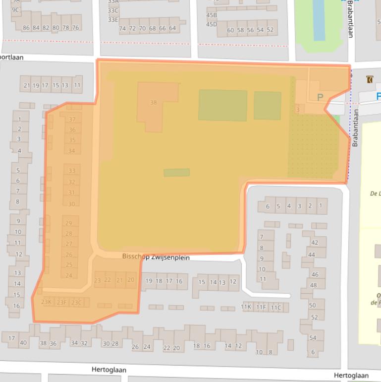 Kaart van postcodegebied 5262JL.