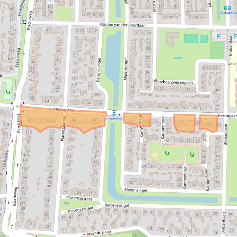 Kaart van postcodegebied 5262JM.