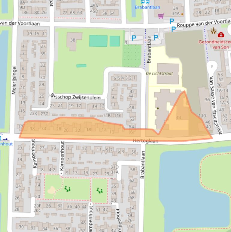 Kaart van postcodegebied 5262JN.