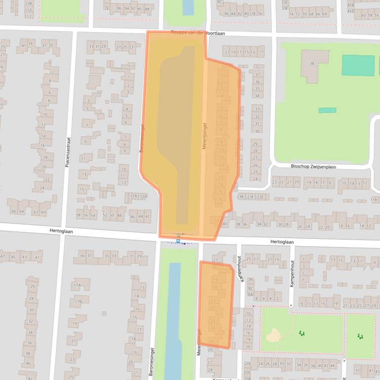 Kaart van postcodegebied 5262JV.