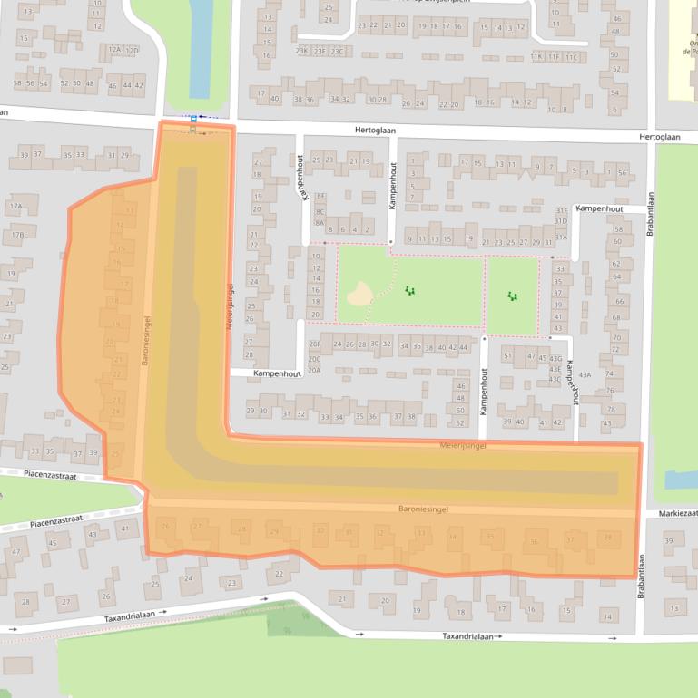 Kaart van postcodegebied 5262KB.