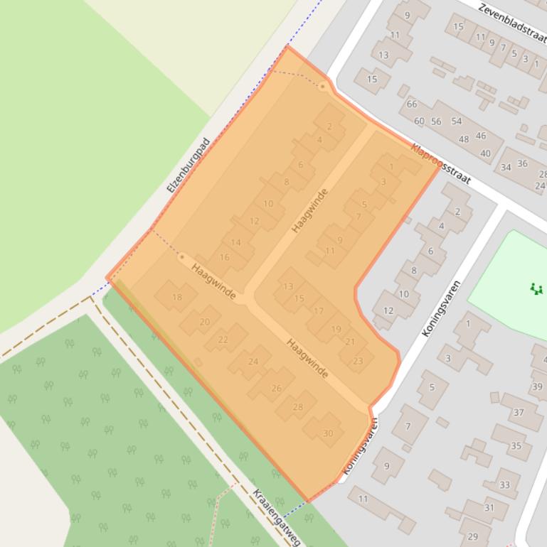 Kaart van postcodegebied 5262KZ.