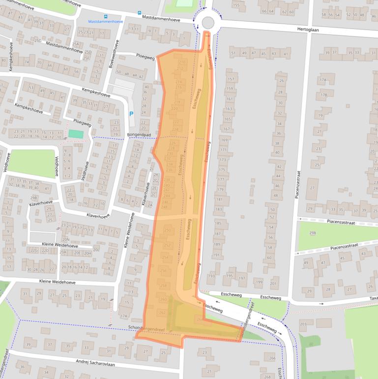 Kaart van postcodegebied 5262LD.