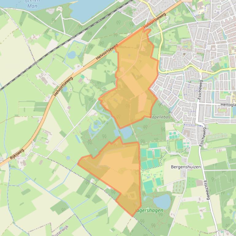 Kaart van postcodegebied 5262LN.