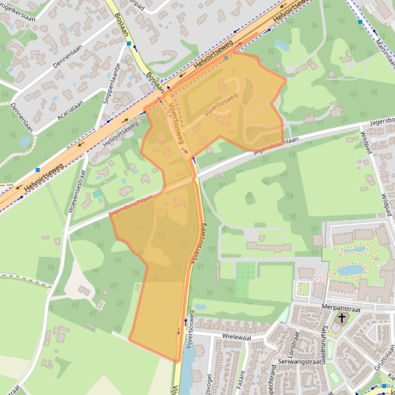 Kaart van postcodegebied 5262LP.