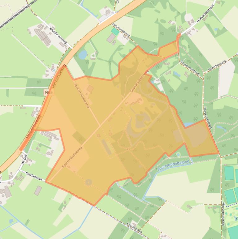 Kaart van postcodegebied 5262LR.