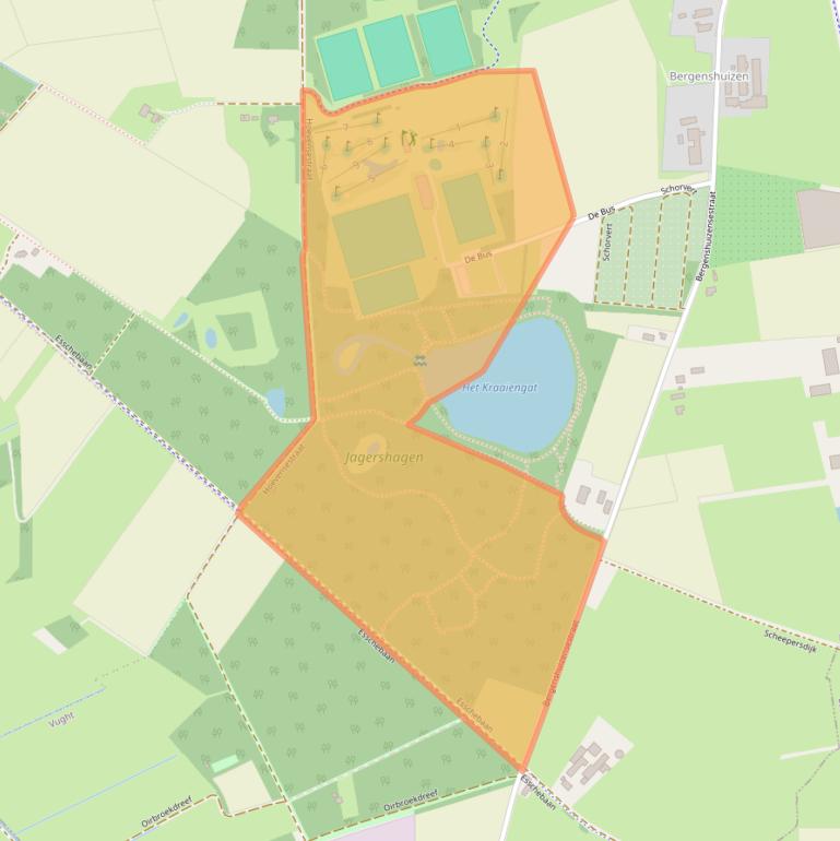 Kaart van postcodegebied 5262LV.