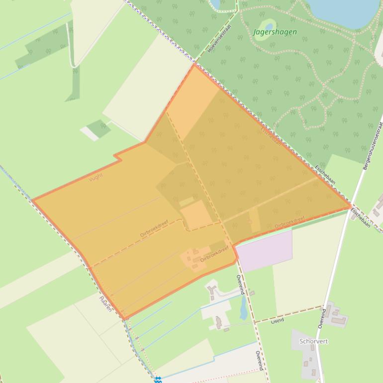 Kaart van postcodegebied 5262LW.