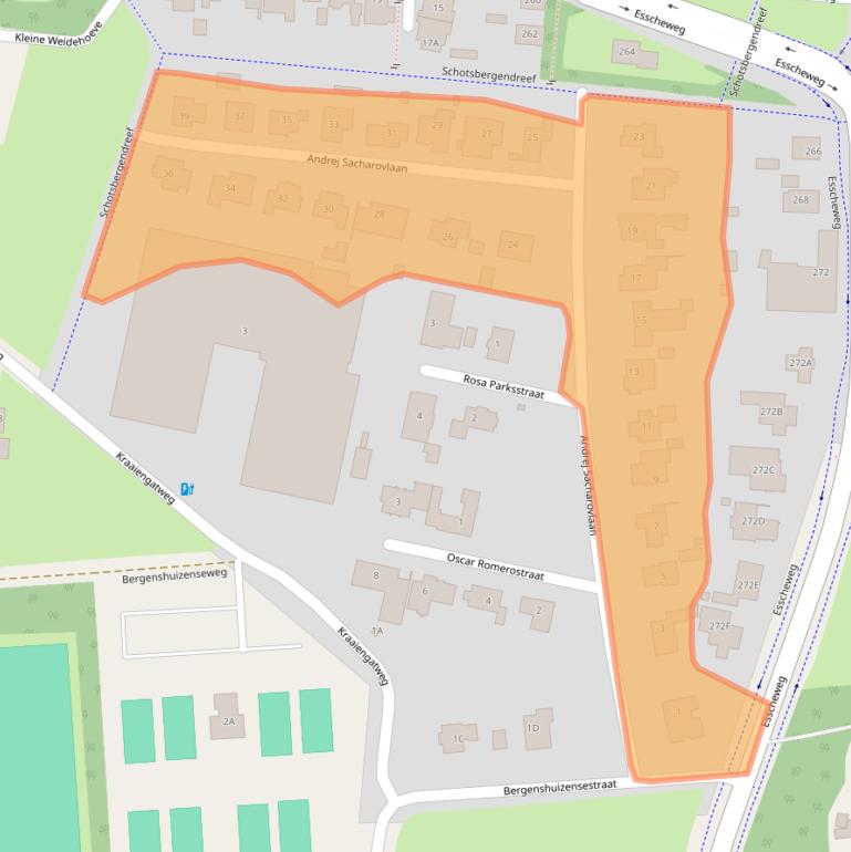 Kaart van postcodegebied 5262MA.