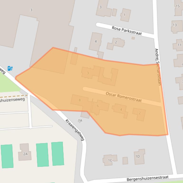 Kaart van postcodegebied 5262MC.