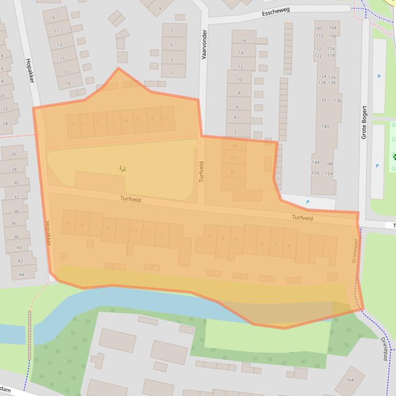 Kaart van postcodegebied 5262MP.