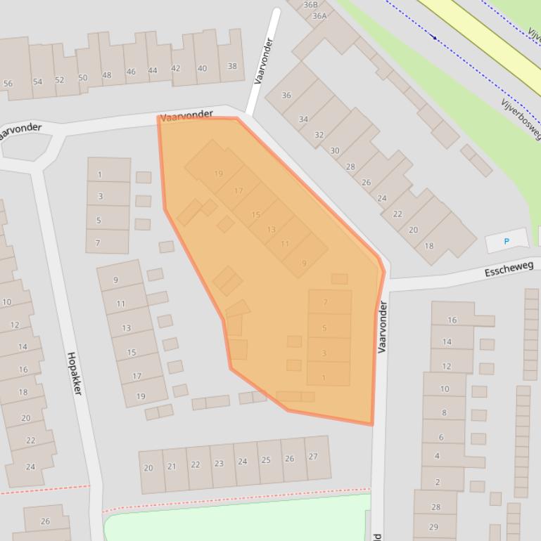 Kaart van postcodegebied 5262MS.