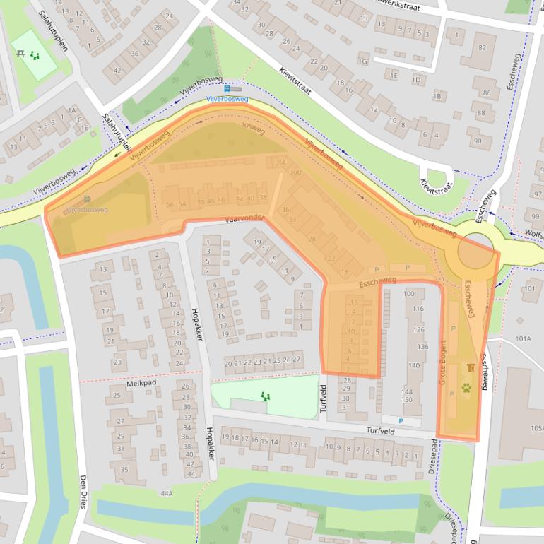 Kaart van postcodegebied 5262MT.