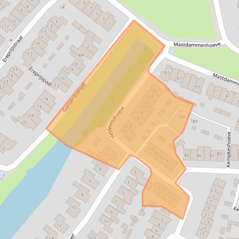 Kaart van postcodegebied 5262NC.