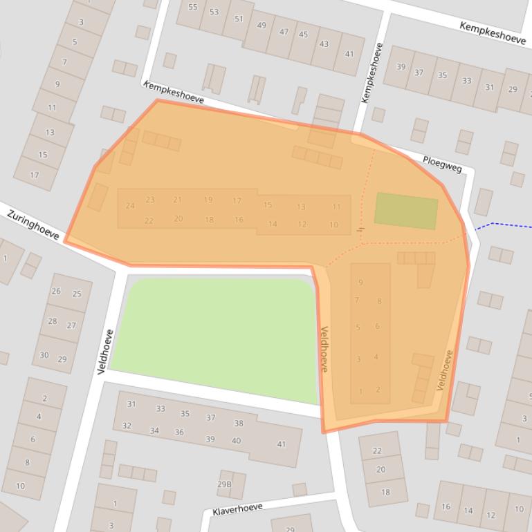 Kaart van postcodegebied 5262NN.