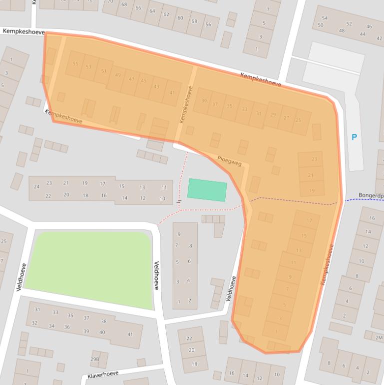 Kaart van postcodegebied 5262NV.