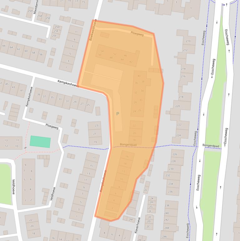 Kaart van postcodegebied 5262NW.