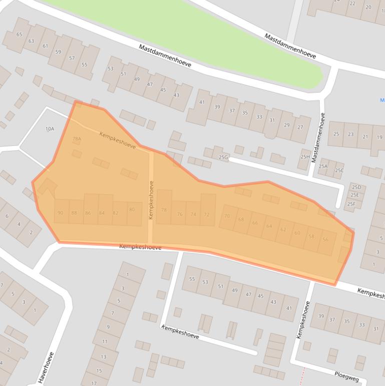 Kaart van postcodegebied 5262NX.