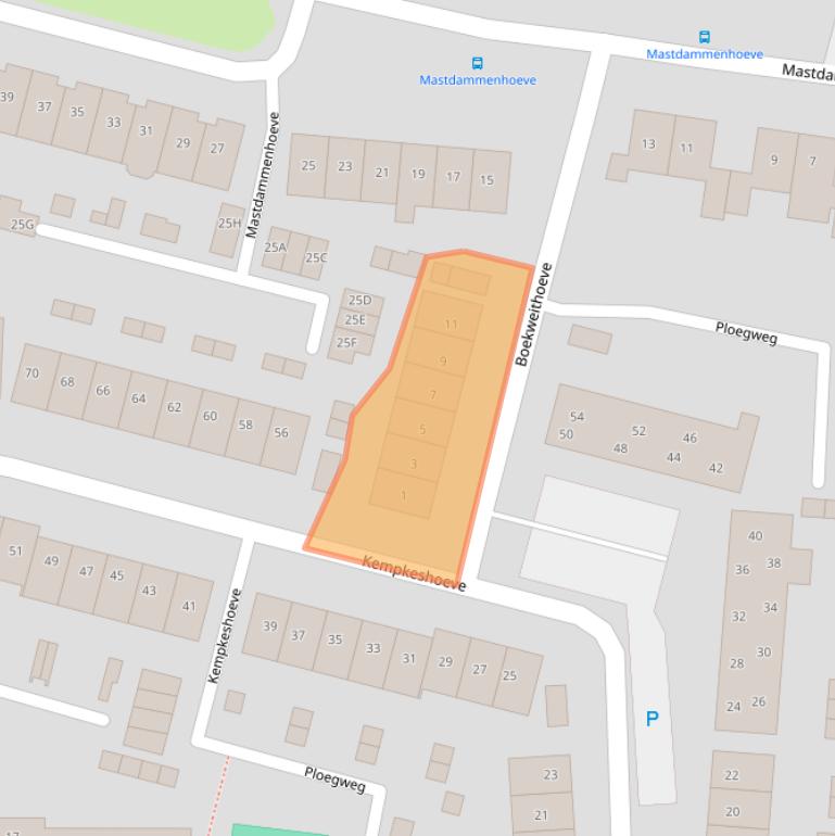 Kaart van postcodegebied 5262NZ.