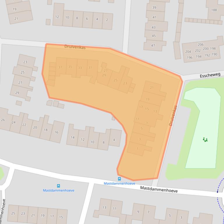 Kaart van postcodegebied 5262PA.