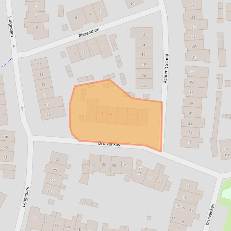 Kaart van postcodegebied 5262PB.