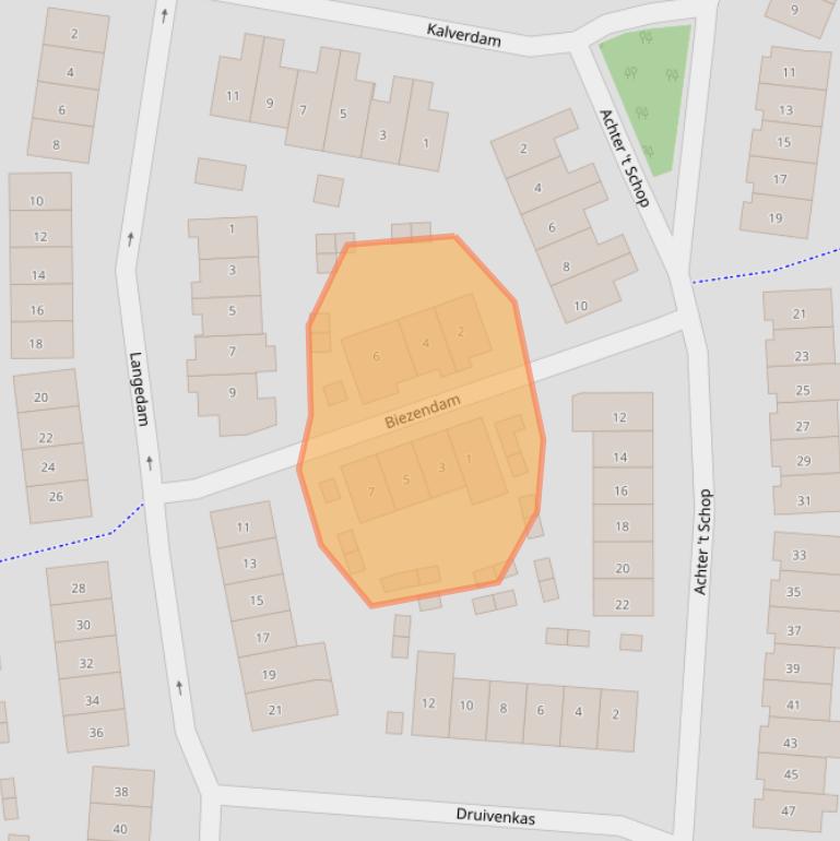 Kaart van postcodegebied 5262PE.