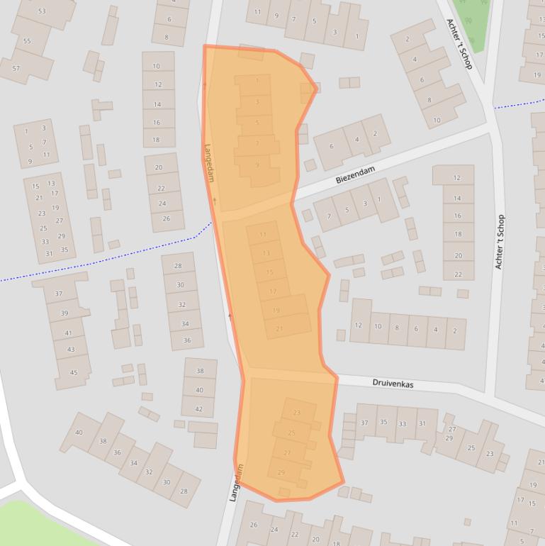 Kaart van postcodegebied 5262PG.