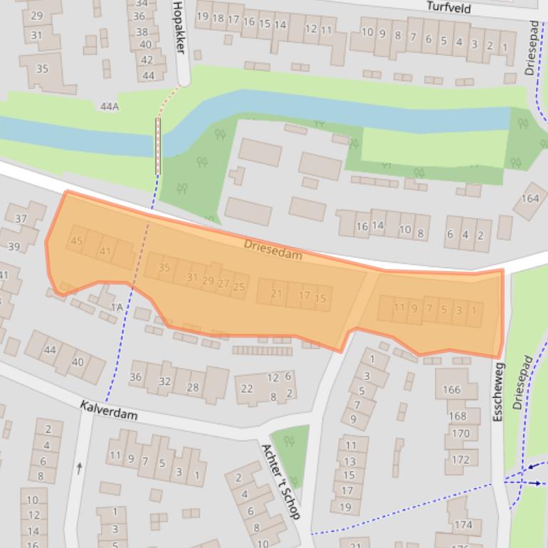 Kaart van postcodegebied 5262PN.
