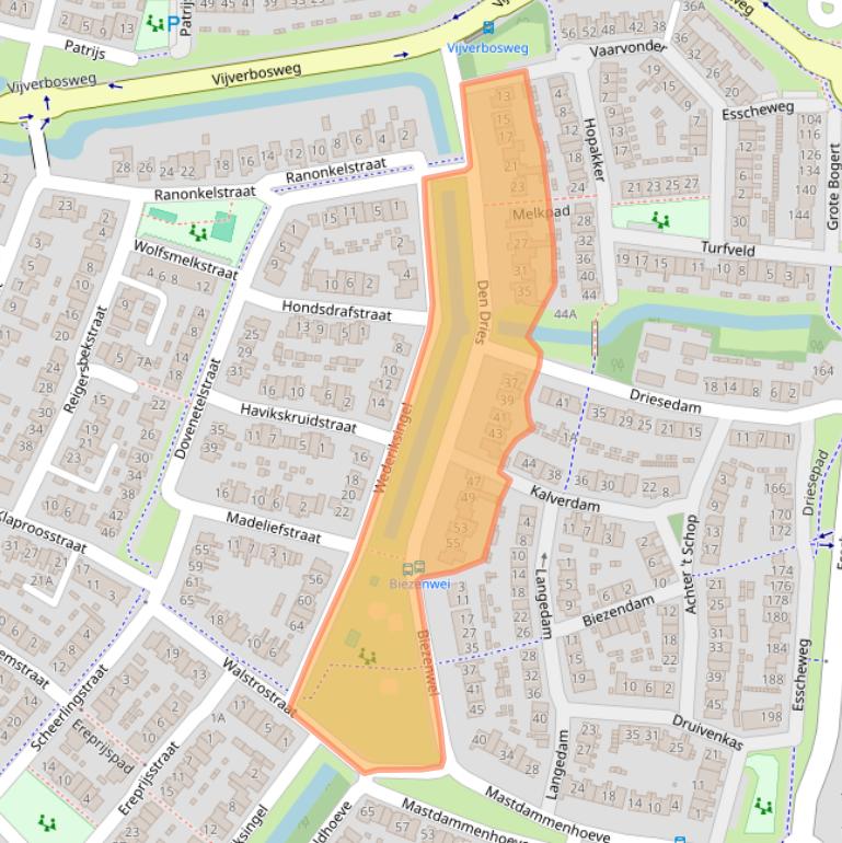 Kaart van postcodegebied 5262PS.