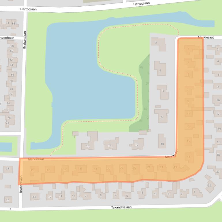 Kaart van postcodegebied 5262RA.