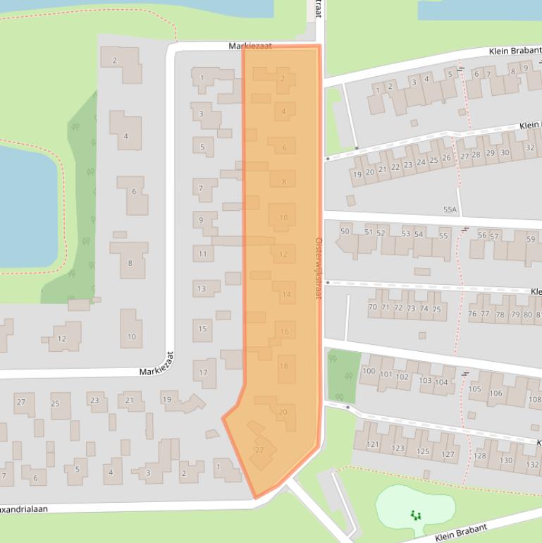 Kaart van postcodegebied 5262RC.