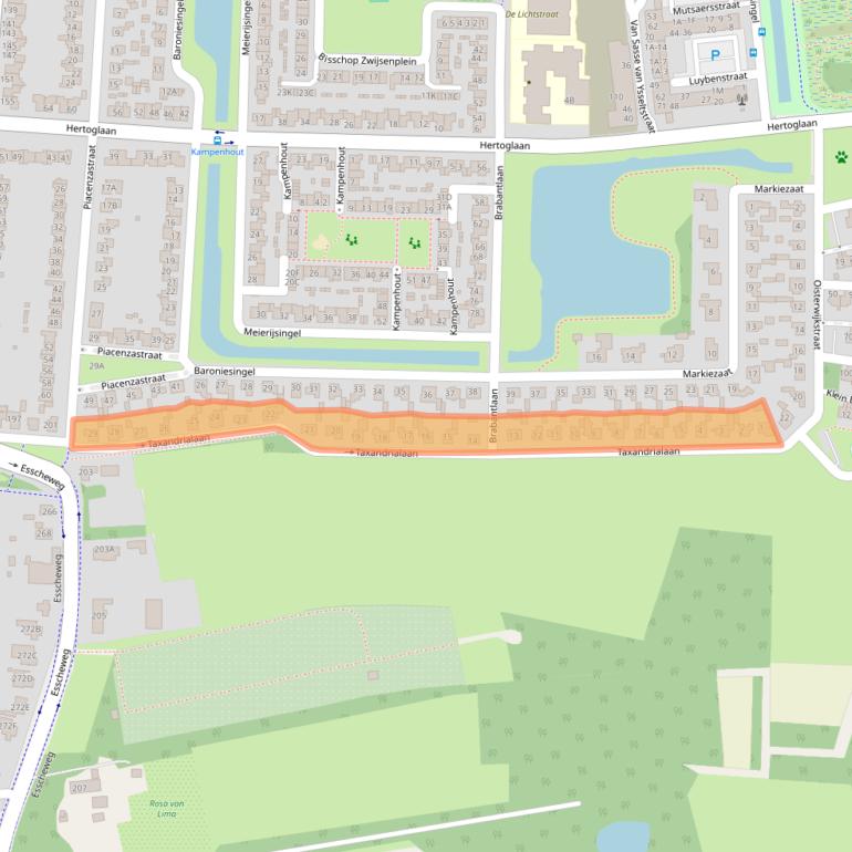 Kaart van postcodegebied 5262RJ.