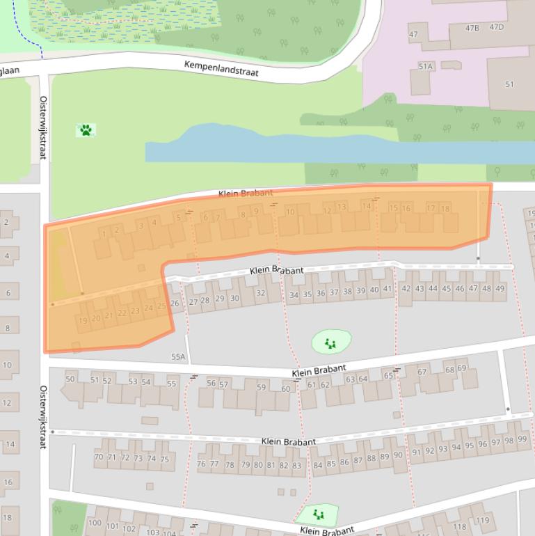 Kaart van postcodegebied 5262RK.