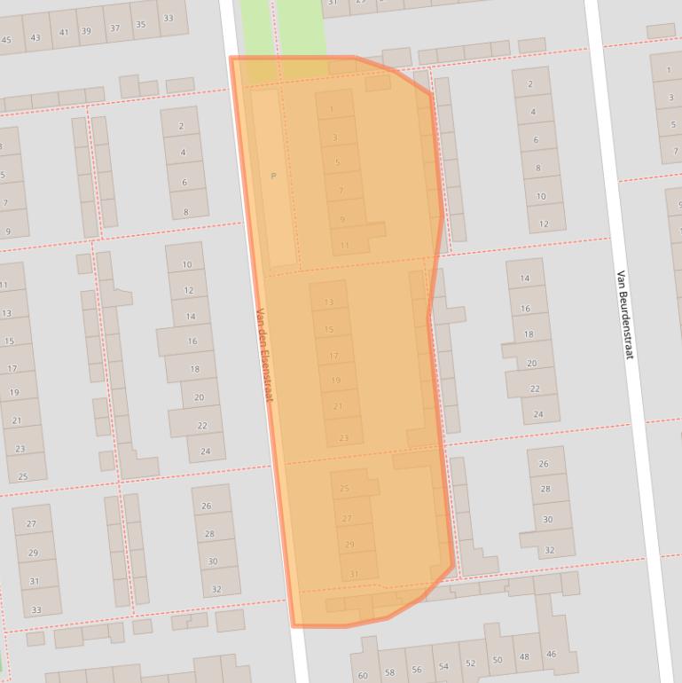 Kaart van postcodegebied 5262SB.