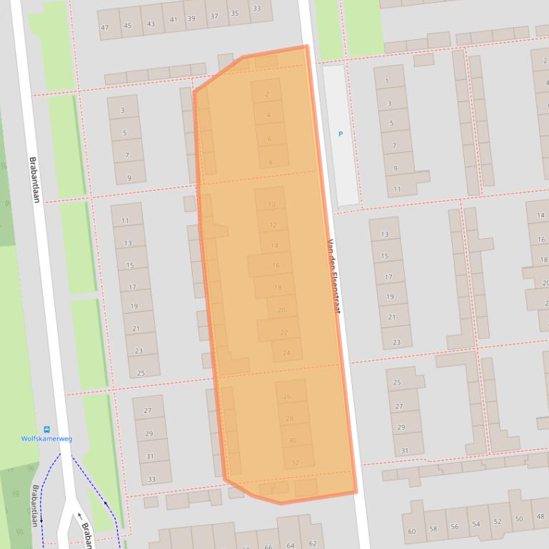 Kaart van postcodegebied 5262SC.