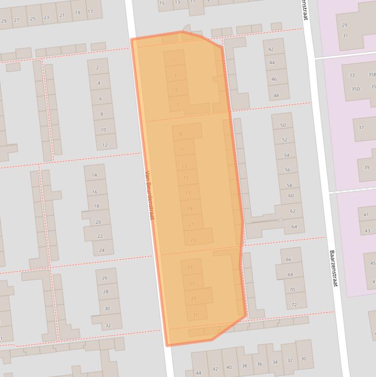Kaart van postcodegebied 5262SE.