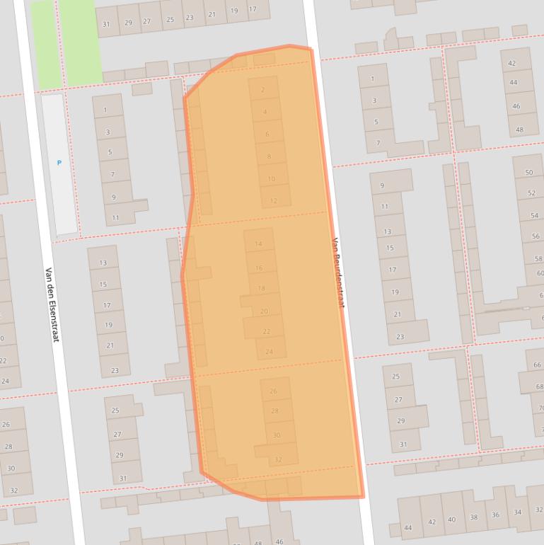Kaart van postcodegebied 5262SG.