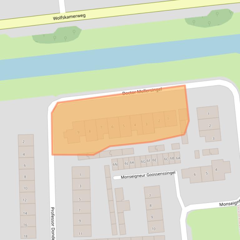 Kaart van postcodegebied 5262SL.