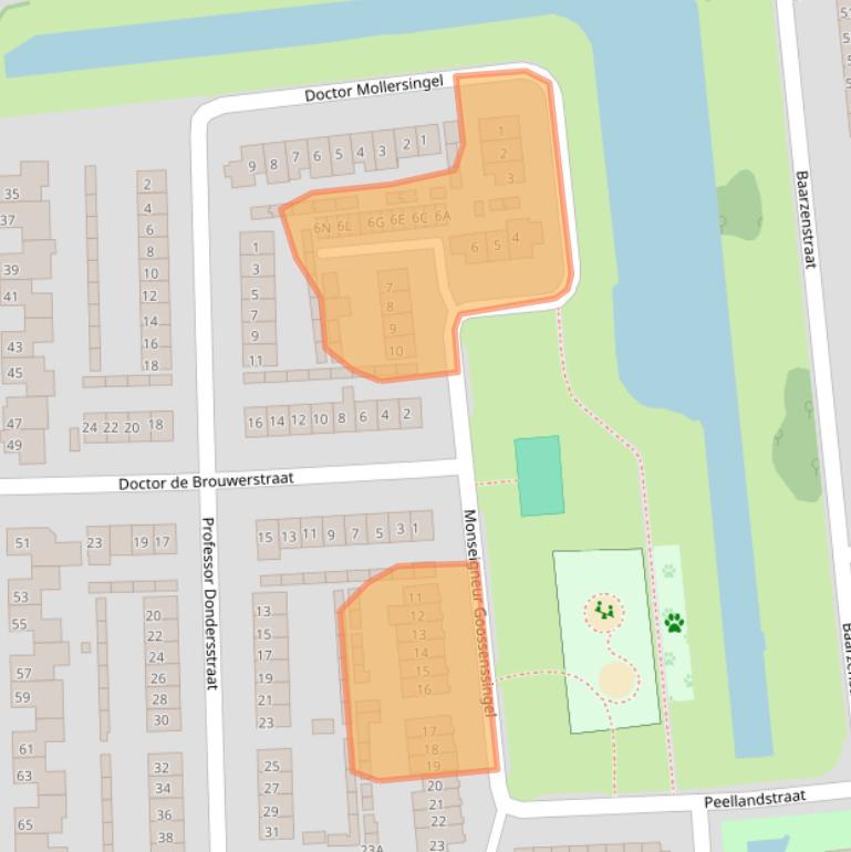Kaart van postcodegebied 5262SM.