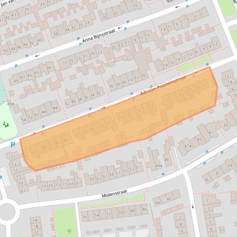 Kaart van postcodegebied 5262TH.