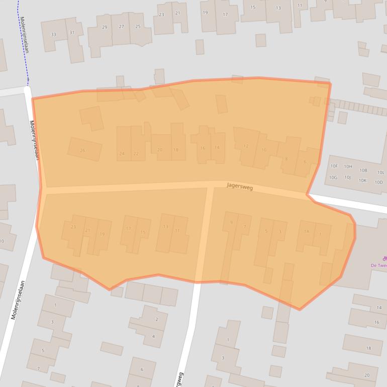 Kaart van postcodegebied 5262TM.