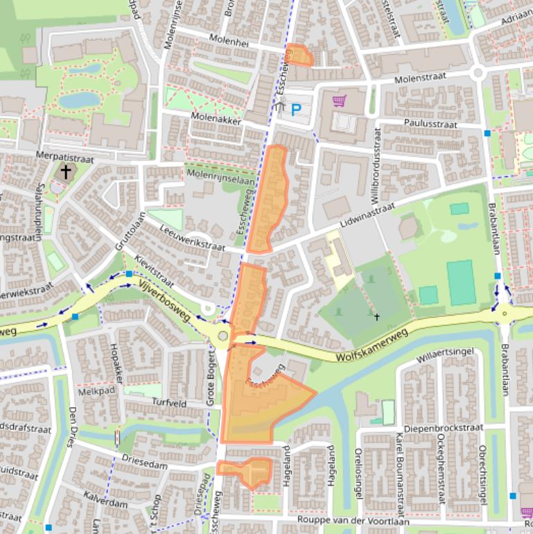 Kaart van postcodegebied 5262TV.