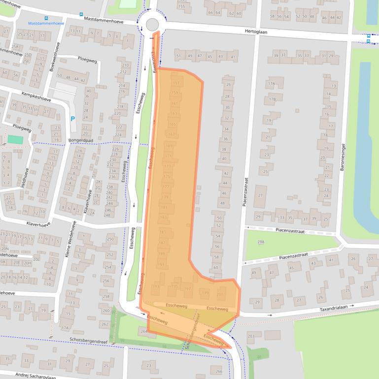 Kaart van postcodegebied 5262TZ.