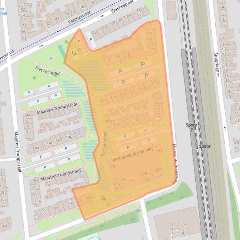 Kaart van postcodegebied 5262VA.